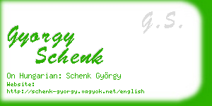 gyorgy schenk business card